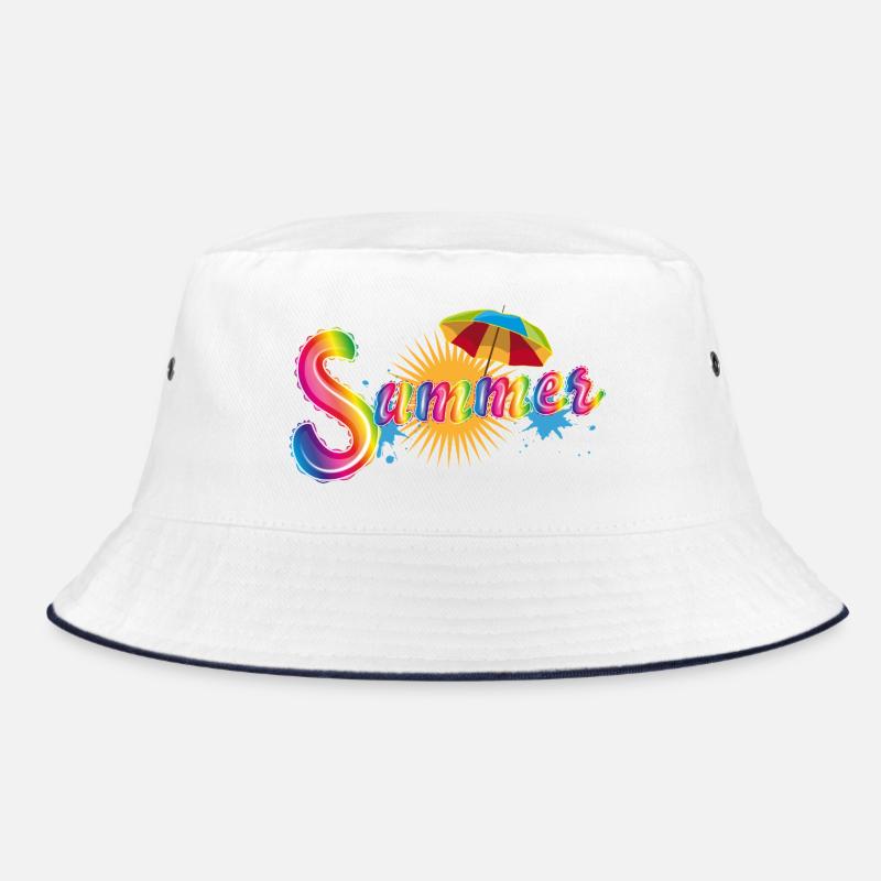 Summer Rainbow Font – Cheerful Summer Design Bucket Hat