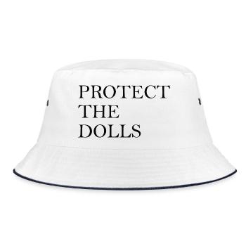 PROTECT THE DOLLS - Pride - Bucket Hat - Weiß/Navy - Vorne