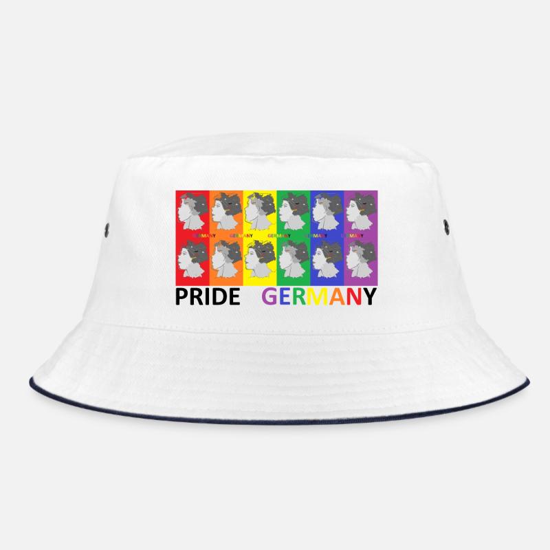Farbenfrohe Pride Deutschland Illustration Bucket Hat