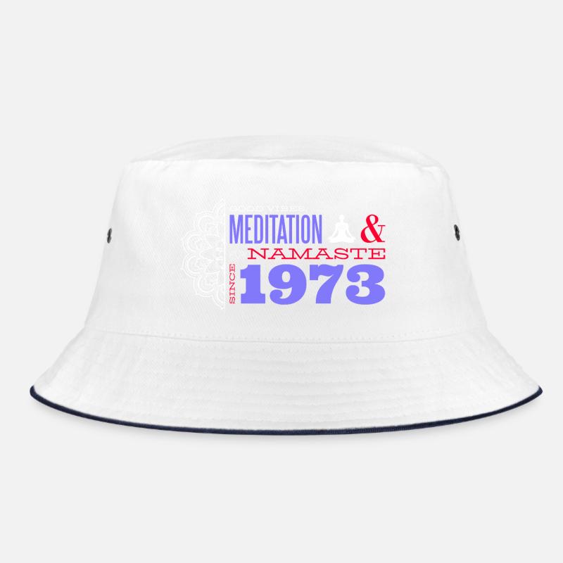 Meditating Since 1973 - 52 Years of Tranquility Bucket Hat