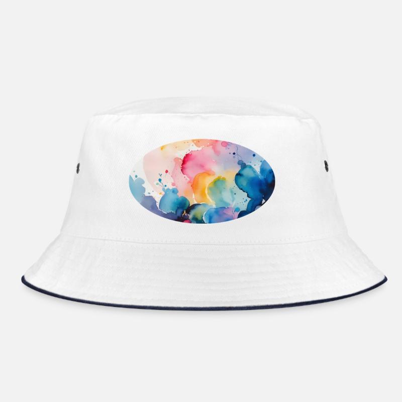 Watercolor Paint Explosion on Canvas Bucket Hat