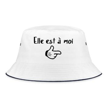  Couple drôle, il/elle est à moi - Bob - blanc/marine - Devant