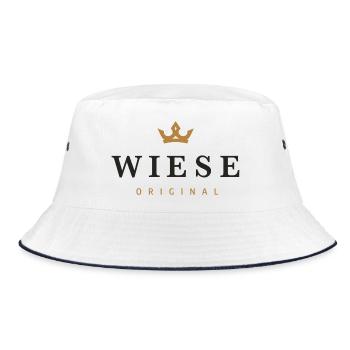 Wiese Original Familienlogo - Bucket Hat - Weiß/Navy - Vorne
