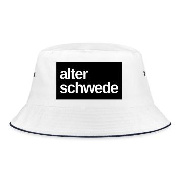 Old Swede Fun Design - Bucket Hat - white/navy - Front