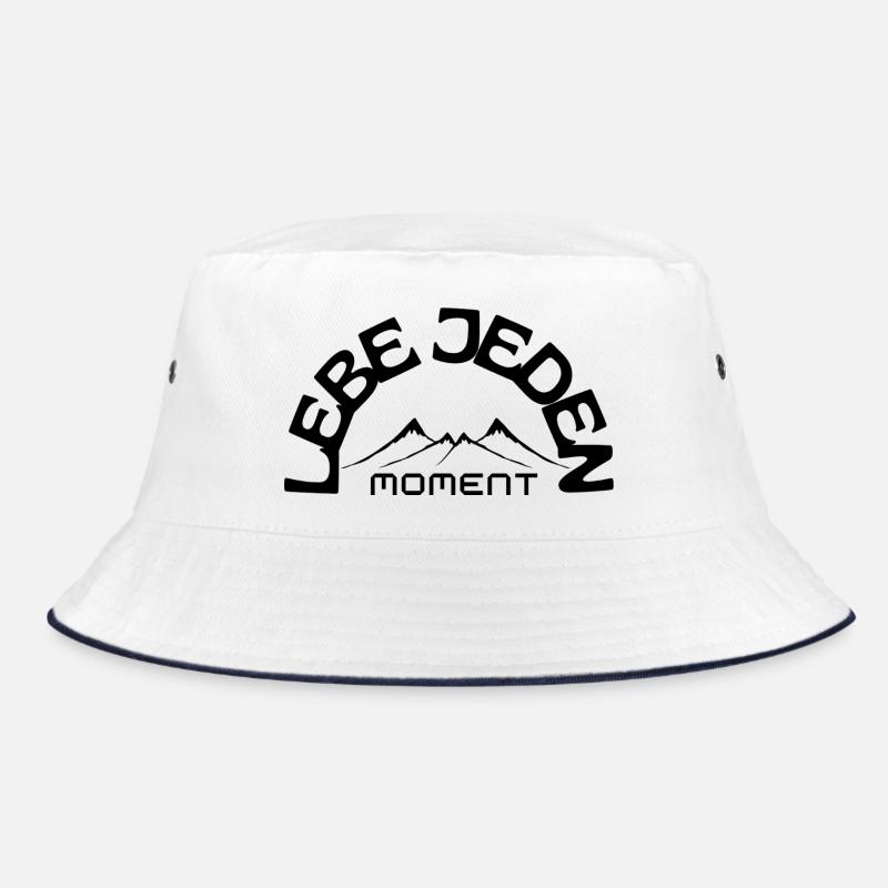 Vivez chaque instant, montagnes minimalistes - Bob - blanc/marine