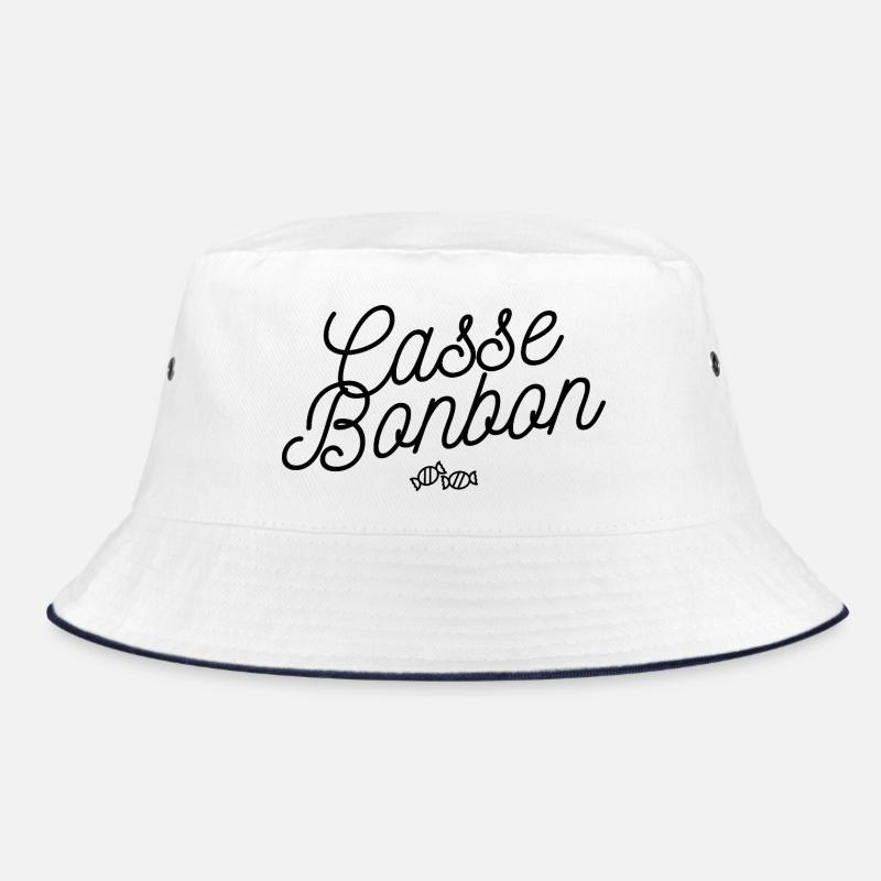 Candy Cracker Humor Feminine Lustige Phrase - Bucket Hat - Weiß/Navy