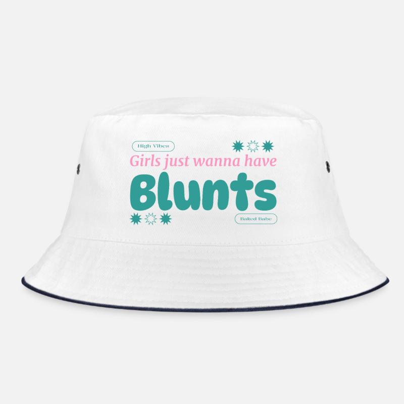 Retro Vibe Teal Pink Print Bucket Hat