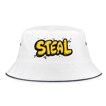 Steal Deal Sign - Bucket Hat - white/navy - Front