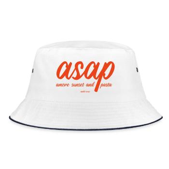 ASAP - Amore Sunset and Pasta - Bucket Hat - white/navy - Front
