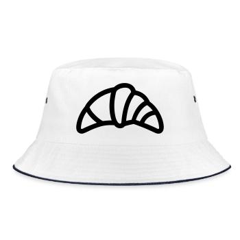 crescent - Bucket Hat - white/navy - Front