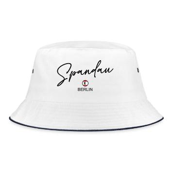 Spandau - Berlin Flag - Berlin Bear Berlinerin - Bucket Hat - white/navy - Front