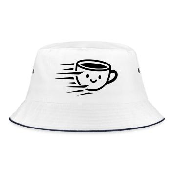 Sweet coffee friend for a good mood - Bucket Hat - white/navy - Front