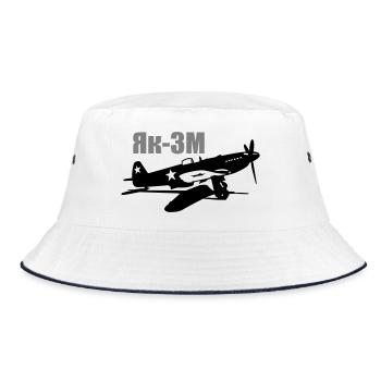 Yak-3 M - Bucket Hat - white/navy - Front
