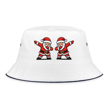 Santa Dab Dancing Comic - Bucket Hat - white/navy - Front