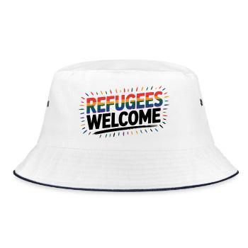 Accueil des réfugiés - Logo Cool Pride - Bob - blanc/marine - Devant