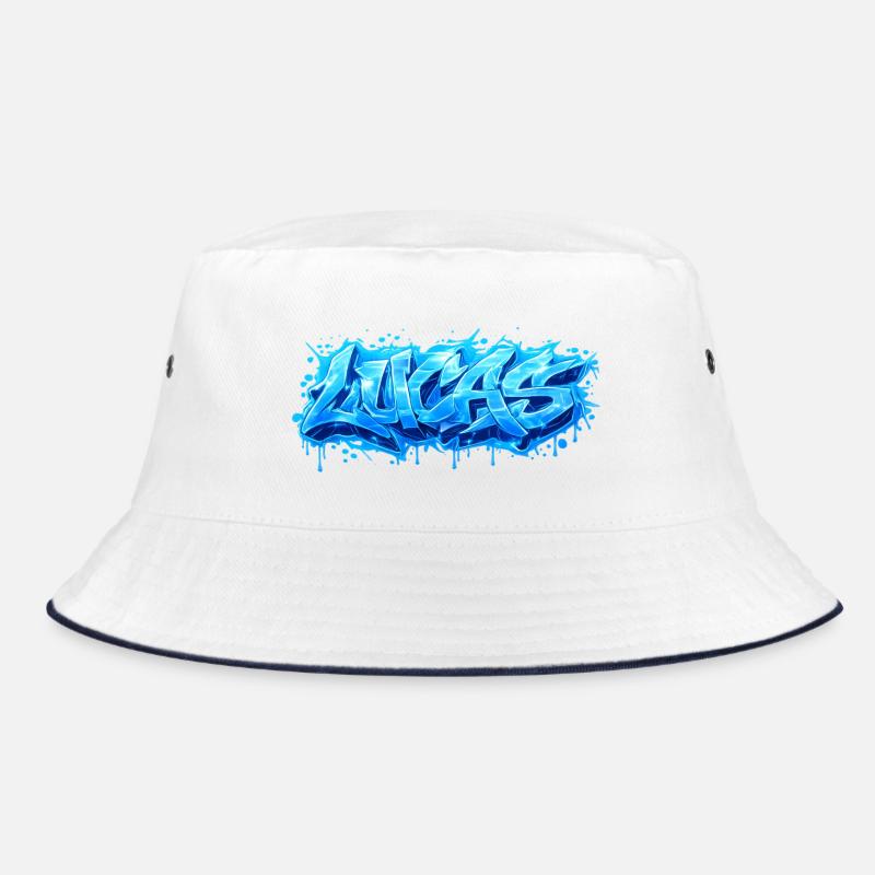 Graffiti LUCAS Name Geschenk Ideal druckbar Bucket Hat