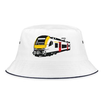 Belgian Electric Multiple Unit Class 08 - Bucket Hat - white/navy - Front