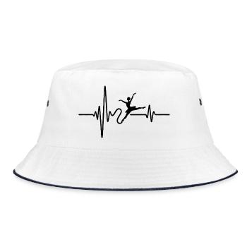 Dancing heartbeat - Bucket Hat - white/navy - Front