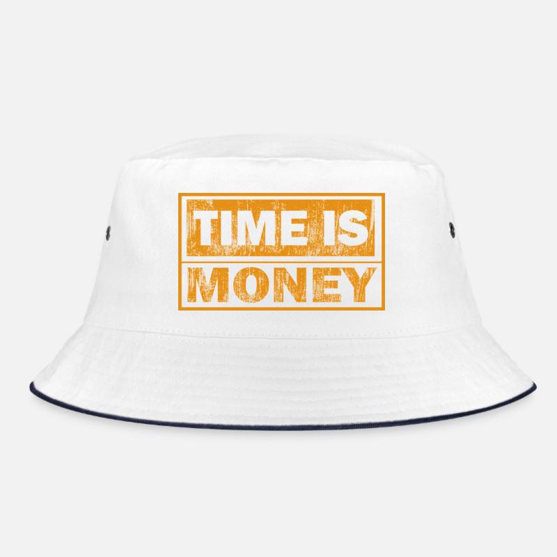 Zeit ist Geld – notlose Orange Bucket Hat