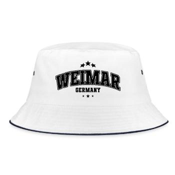 Weimar Varsity Lettering Souvenier - Bucket Hat - white/navy - Front