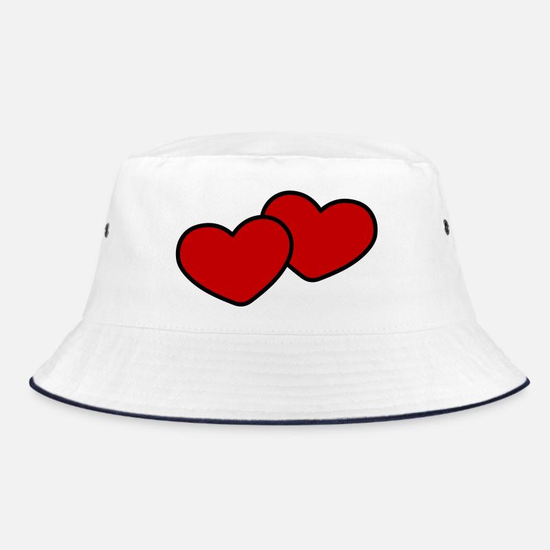 Herzen Paar Ehe Bucket Hat
