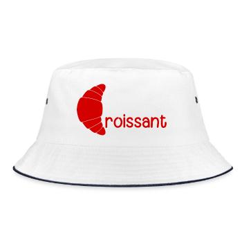 Croissant - Bucket Hat - white/navy - Front