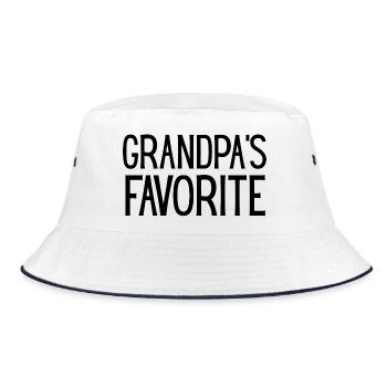 Opas Lieblingshemd für das Enkelkind, - Bucket Hat - Weiß/Navy - Vorne