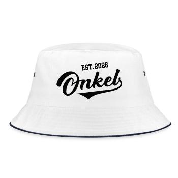 Onkel 2026 Jubiläum Patenonkel Lieblingsonkel - Bucket Hat - Weiß/Navy - Vorne