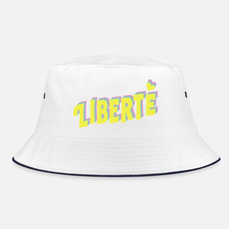 LIBERTÉ Pop Typography Bucket Hat