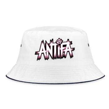 Antifa - Produits dérivés antifascistes - Bob - blanc/marine - Devant