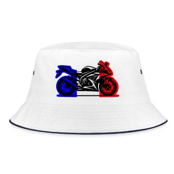 Motorcycle France 2026 - Bucket Hat - white/navy - Front