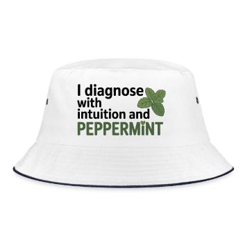 Intuition diagnostique naturopathe, menthe poivrée - Bob - blanc/marine - Devant