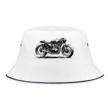 Vue latérale Café Racer Monochrome - Bob - blanc/marine - Devant