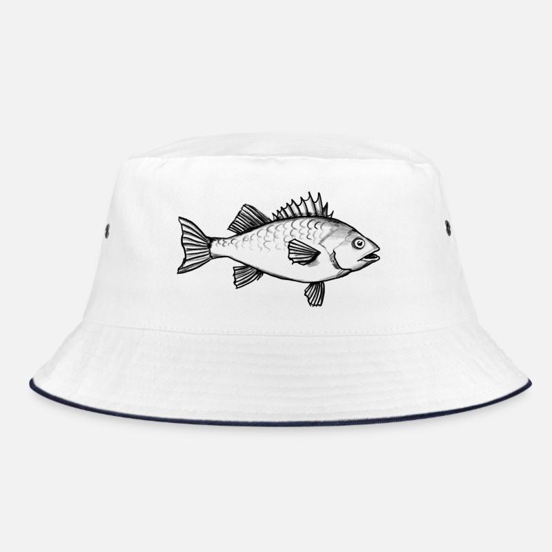 Redfish Angler Fish - Illustration Bucket Hat