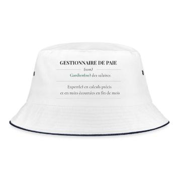 T-shirt Gestionnaire de Paie – Définition | Cadeau - Bob - blanc/marine - Devant