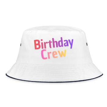 Birthday Crew - Bucket Hat - white/navy - Front