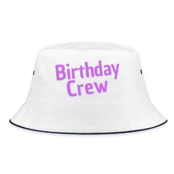 Birthday Crew - Bucket Hat - white/navy - Front
