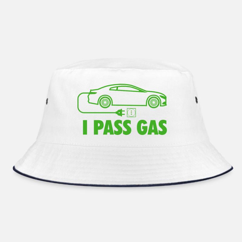 Ich passiere Benzin-Elektroauto EV Null-Emissions-Wortspiel Bucket Hat