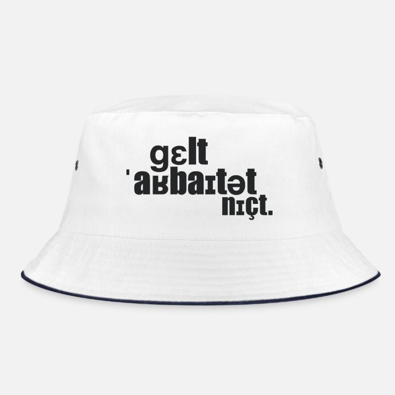 Money doesn't work. - Bucket Hat - white/navy