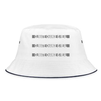 Climate Change Is Real Klimawandel Wissenschaft - Bucket Hat - Weiß/Navy - Vorne