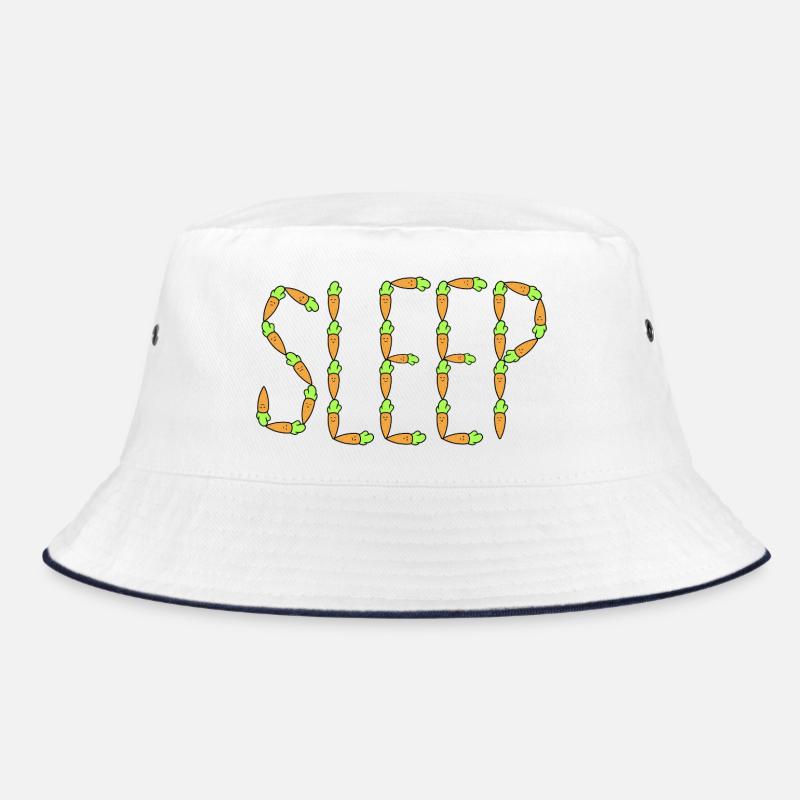 Karottenschlaf - Bucket Hat - Weiß/Navy