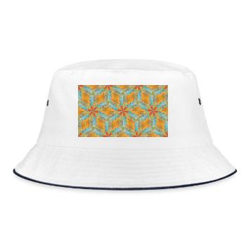 Kaleidoscope Autumn Tide - Bucket Hat - white/navy - Front