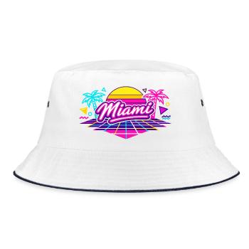 Idée cadeau de style néon disco à Miami - Bob - blanc/marine - Devant