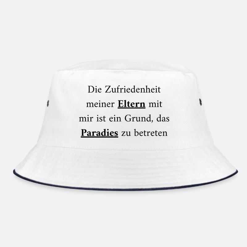 Eltern & Paradies: Ein Weg zum Glück - Bucket Hat - Weiß/Navy