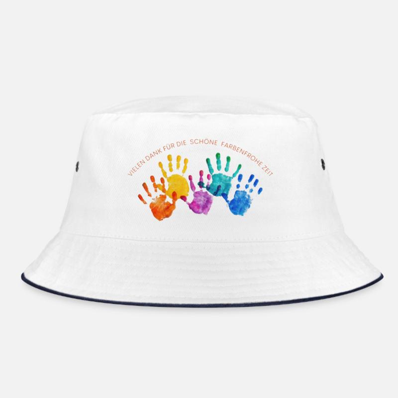 Farbenreiche Handabdrücke Dankzeit Bucket Hat