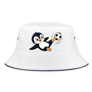 Dessins dessinés dessinés de dessins dessinés du joueur de football Pingouin mignon - Bob - blanc/marine - Devant