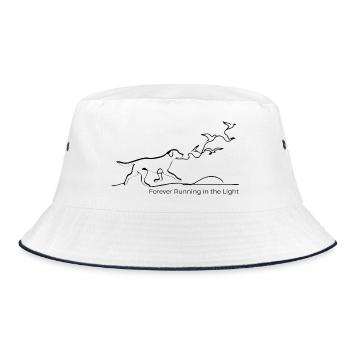 Free Soul Dog – Art minimaliste en une seule ligne - Bob - blanc/marine - Devant