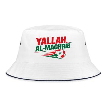 Yallah Al-Maghrib Foot Maroc - Bob - blanc/marine - Devant
