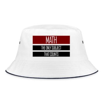 Math The Only Subject That Counts Nerd Mathe Logo - Bucket Hat - white/navy - Front