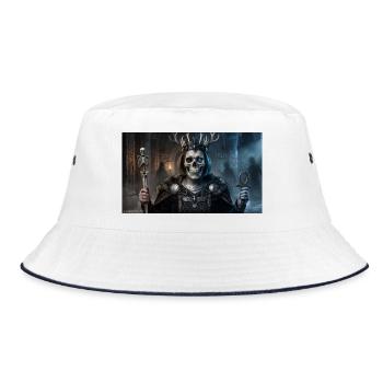 Tites: Totenkönig der Schatten - Bucket Hat - Weiß/Navy - Vorne